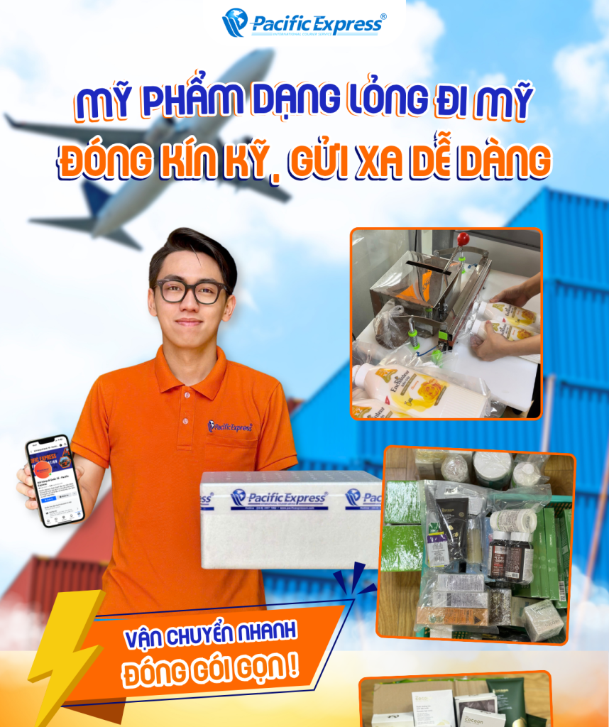 Pacific Express - gửi mỹ phẩm đi Mỹ