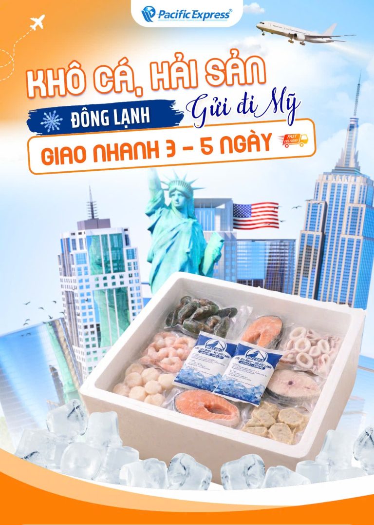 Pacific Express - Gửi hàng đông lạnh đi Mỹ